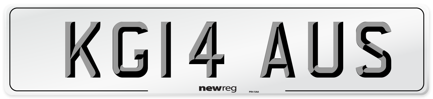 KG14 AUS Number Plate from New Reg